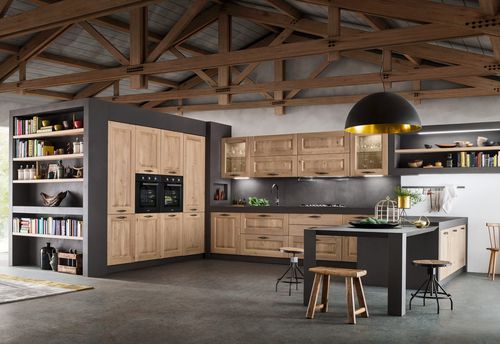 Cucina classica - peninsula - Ar-Tre - in legno / di misura media / con impugnature