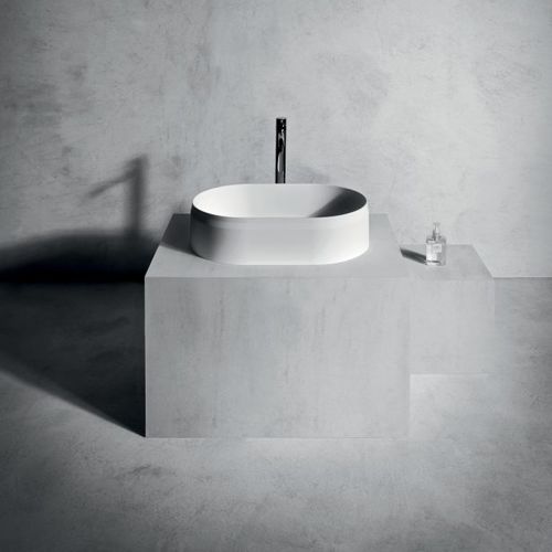 Lavabo da appoggio - BELT 60 - ARBI - in Teknoform® / ovale / contemporaneo