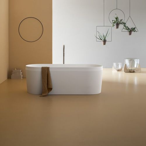 Vasca da bagno ovale - BELT - ARBI - da appoggio / in acrilico / bianca
