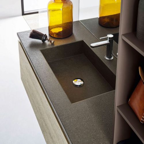 Lavabo da incasso - KUKI - ARBI - in marmo / in quarzo / in legno