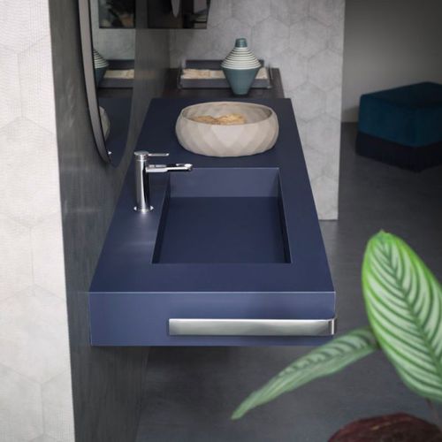 Lavabo da incasso - PLAZA - ARBI - in marmo / in quarzo / in legno