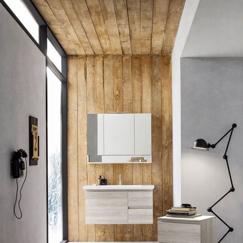 Specchio da bagno a muro - DIVA - ARBI - contemporaneo / rettangolare / in legno