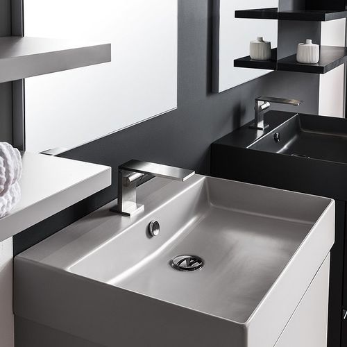Lavabo consolle - BALI - COMPAB - in ceramica / rettangolare / contemporaneo