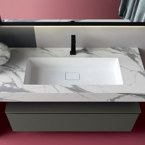 Lavabo da incasso - EDEN - COMPAB - in Solid Surface / rettangolare / contemporaneo