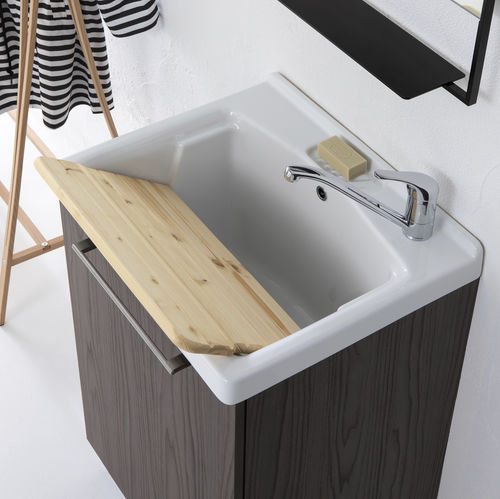 Lavabo autoportante - JET - COMPAB - in ceramica / rettangolare / contemporaneo