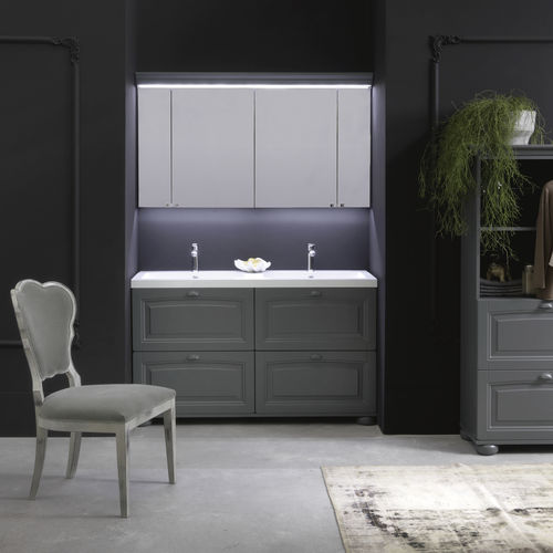 Mobile lavabo doppio - AC16 / AC18 / AC19  - COMPAB - da appoggio / in legno / contemporaneo
