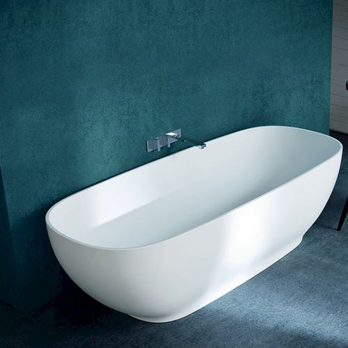 Vasca da bagno ovale - MAK - COMPAB - da appoggio / in acrilico / bianca