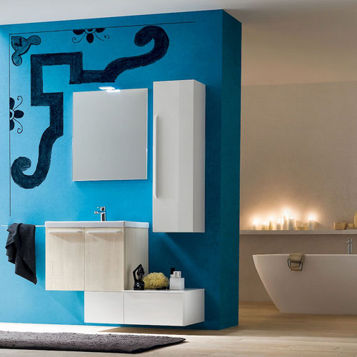 Mobile lavabo sospeso - 01A / 01B / 05 / 17 / 26 / 27 / 28 / 29 / 30 / 31 - COMPAB - in frassino / in melaminico / contemporaneo