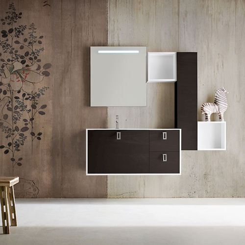 Mobile lavabo sospeso - 33 / 35 / 37 / 44 / 51 / 58 / 59 - COMPAB - in legno laccato / contemporaneo / con cassetti