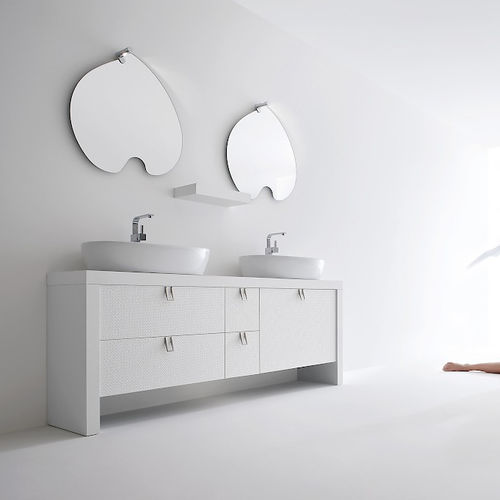 Mobile lavabo doppio - BB1 - COMPAB - da appoggio / in legno / contemporaneo