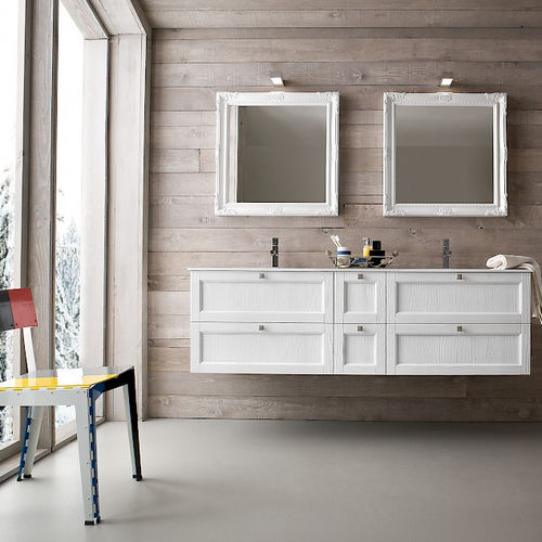 Mobile lavabo doppio - DM2 - COMPAB - sospeso / in legno / classico