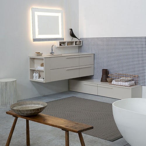 Mobile lavabo sospeso - 21/23/24/25/26/27/28/29/30/31/32/33/35/36 - COMPAB - in legno / contemporaneo / con cassetti