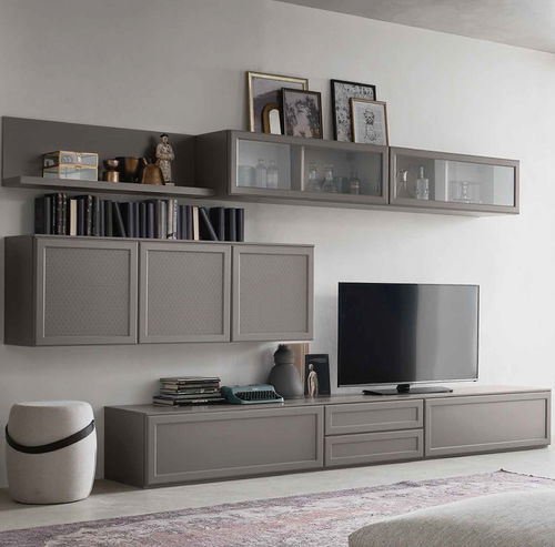 Parete attrezzata TV contemporaneo - GA0017 - Maronese - in legno laccato