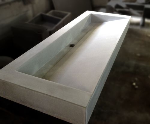 Lavabo da appoggio - STANDARD - BALIAN BETON Atelier - in calcestruzzo HUP Ductal© / rettangolare / contemporaneo