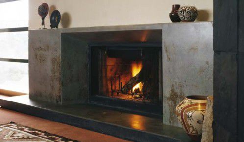 Rivestimento per camini contemporaneo - BALIAN BETON Atelier - in calcestruzzo HUP Ductal© / ad angolo