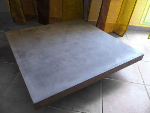 Tavolino basso contemporaneo - SQUARE - BALIAN BETON Atelier - in legno / in calcestruzzo HUP Ductal© / quadrato