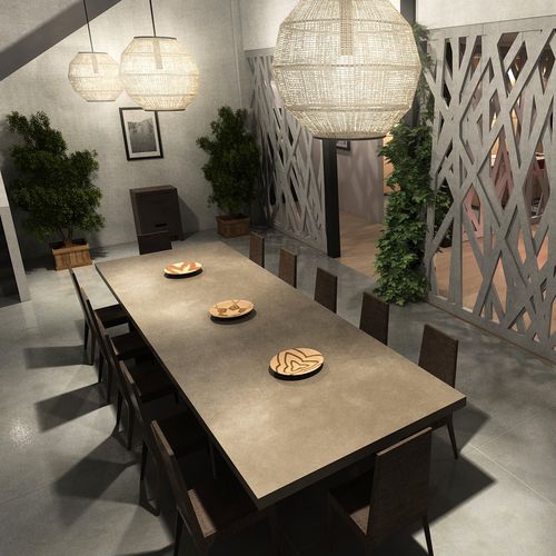 Tavolo da riunione contemporaneo - BALIAN BETON Atelier - in calcestruzzo HUP Ductal© / rettangolare / su misura