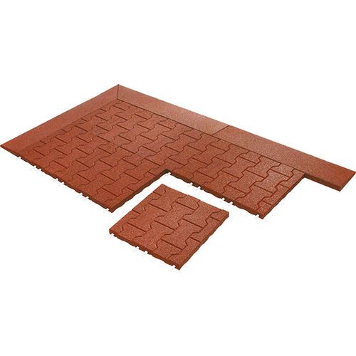 Piastrella in gomma riciclata - EUROFLEX® Paving Block Tile - KRAIBURG Relastec GmbH & Co. KG - da esterno / da pavimento / grigia