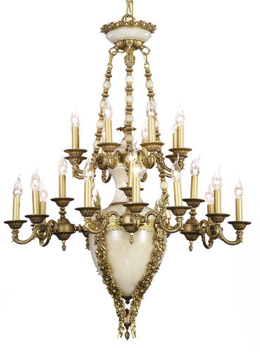 Lampadario in stile - 259D - RIPERLAMP ILUMINACION - in ottone / in alabastro / a incandescenza