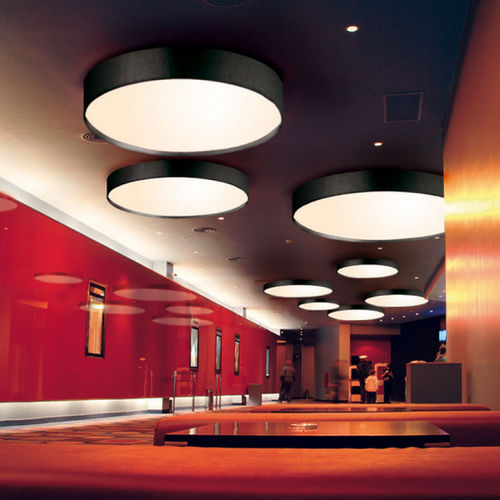 Plafoniera contemporanea - AROS - EL TORRENT IL.LUMINACIO - rotonda / in tessuto / LED