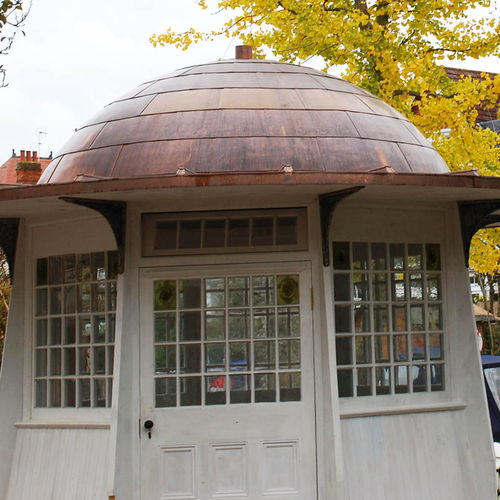 Tetto in rame - SUMMERHOUSE ROOF RESTORATION - Peters Roofing - aspetto tegola / aspetto metallo / con giunti a doppia aggraffatura