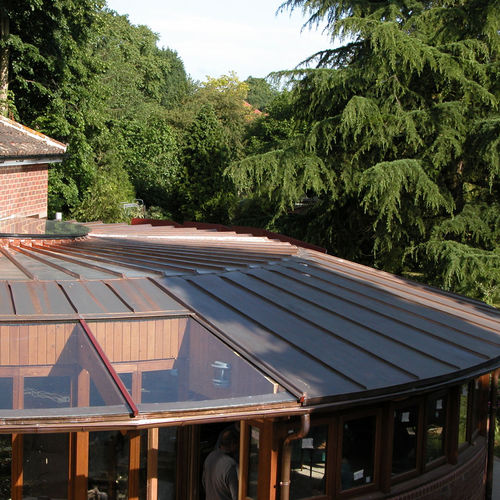 Copertura in rame - HENLEY ON THAMES - Peters Roofing - aspetto metallo / con giunti a doppia aggraffatura / piana