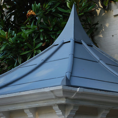 Copertura in zinco - COPPIT HALL - Peters Roofing - aspetto metallo / piana
