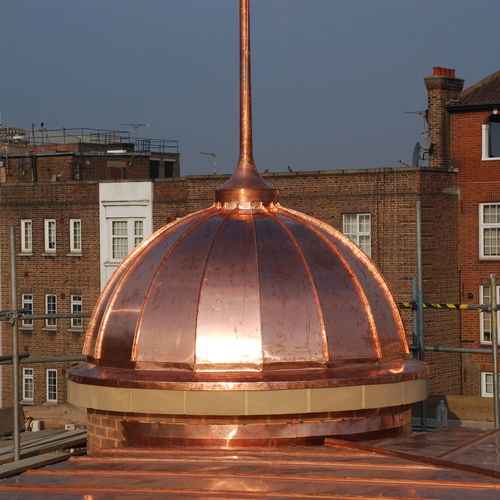 Copertura in rame - 43 STREATHAM HILL - Peters Roofing - aspetto metallo / con giunti a doppia aggraffatura / curva