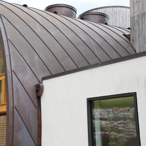 Copertura in zinco - DOWNLEY HOUSE - Peters Roofing - aspetto metallo / con giunti a doppia aggraffatura / curva