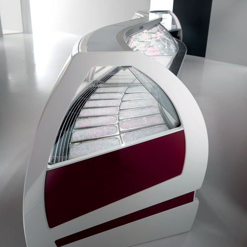 Vetrina refrigerata espositiva - VISUAL - Frigomeccanica - per negozio / in acciaio inossidabile / rossa