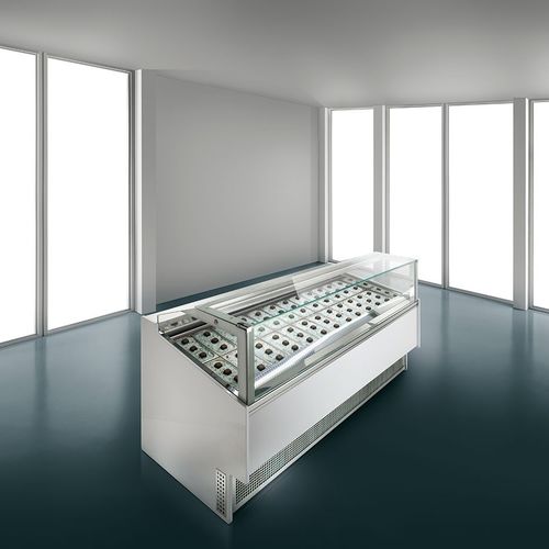 Vetrina refrigerata espositiva - TWIN - Frigomeccanica - per negozio / in acciaio inossidabile / con sportello