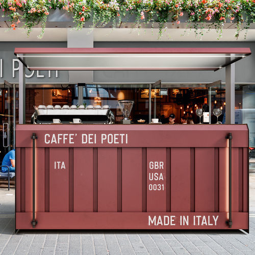 Bancone da bar - KART - Frigomeccanica - in acciaio inossidabile / dritto / LED