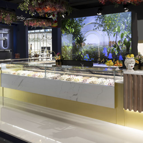 Vetrina refrigerata espositiva - VOILÀ - Frigomeccanica - per negozio / in acciaio inossidabile / colorata