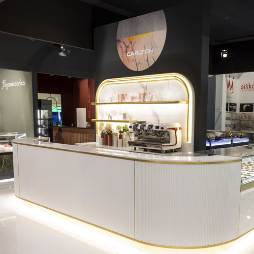 Bancone da bar - CARLTON - Frigomeccanica - in alluminio anodizzato / dritto / a L