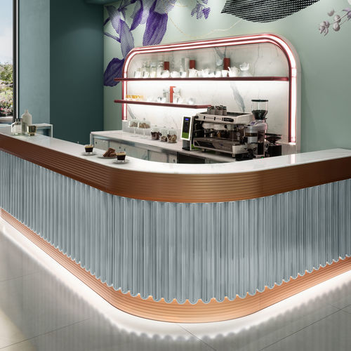 Bancone bar - VIETRI - Frigomeccanica - in ceramica / d'angolo / refrigerato