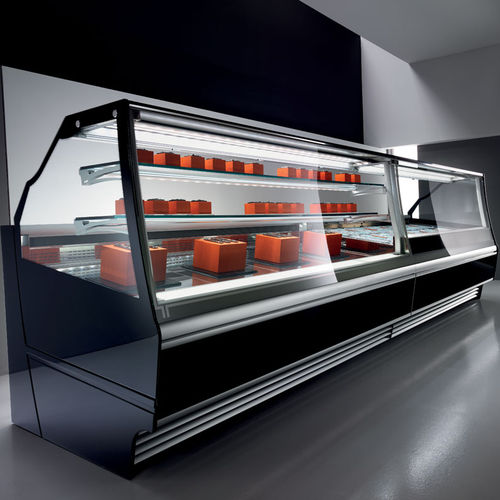 Vetrina refrigerata espositiva - ELETTRA - Frigomeccanica - per pasticceria / in acciaio inossidabile / con sportello