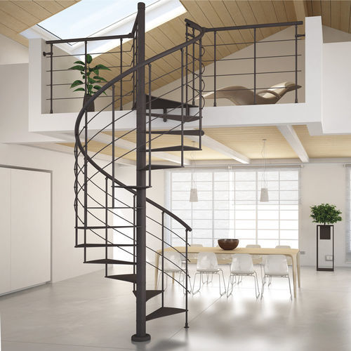 Scala a chiocciola - SL8  - CAST DESIGN - con gradini in metallo / con struttura in metallo / per uso residenziale
