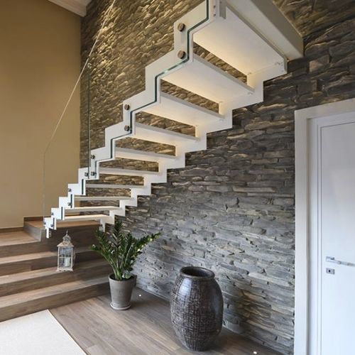 Scala dritta - Link Infinity - CAST DESIGN - con gradini in quercia / con struttura in acciaio / per uso residenziale