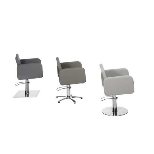 Poltrona da parrucchiere contemporanea - COOL - SEAP SA - in pelle / grigia / contract