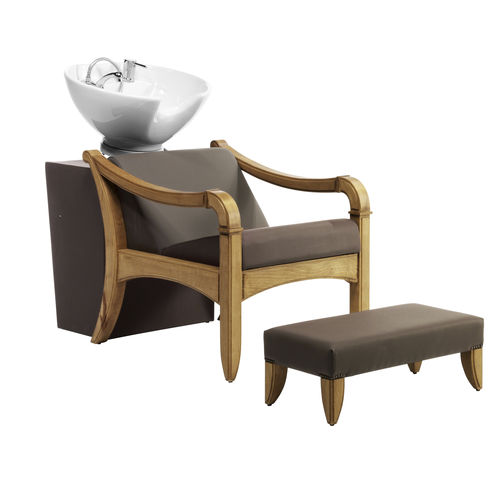 Lavatesta con poggiapiedi - FEDE WASH - SEAP SA - in ecopelle / design originale / 1 posto