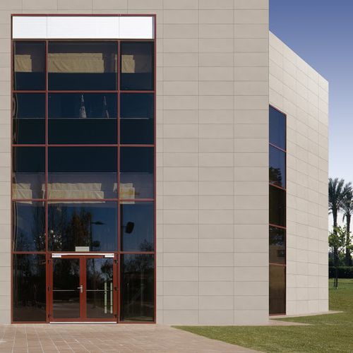 Rivestimento di facciata per facciata ventilata - FRONTEK : URBAN - Greco Gres - in pannelli / in ceramica / testurizzato