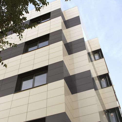 Rivestimento di facciata per facciata ventilata - FRONTEK : ARTICO - Greco Gres - in pannelli / in ceramica / testurizzato