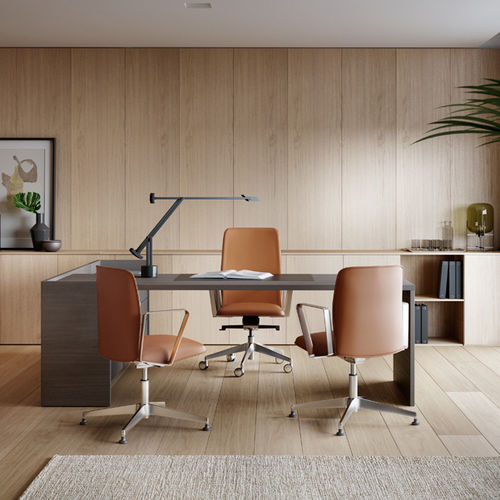 Poltrona da ufficio contemporanea - ALLURE - Forma 5 - in tessuto / in alluminio / ergonomica