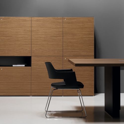 Armadio classificatore basso - QUORUM AND CUBO - Forma 5 - in laminato / contemporaneo / professionale