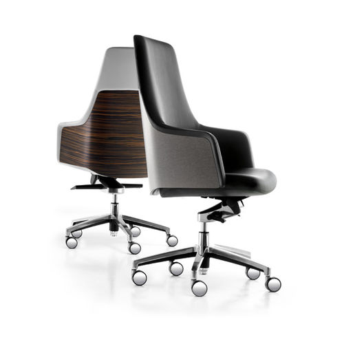 Poltrona direzionale contemporaneo - CUORE - Forma 5 - in tessuto / in alluminio / imbottito
