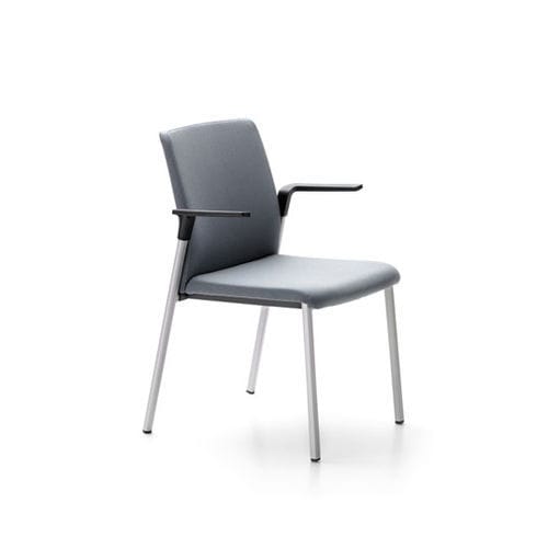 Sedia visitatore contemporanea - PLURAL - Forma 5 - da interno / in rete / con supporto in metallo