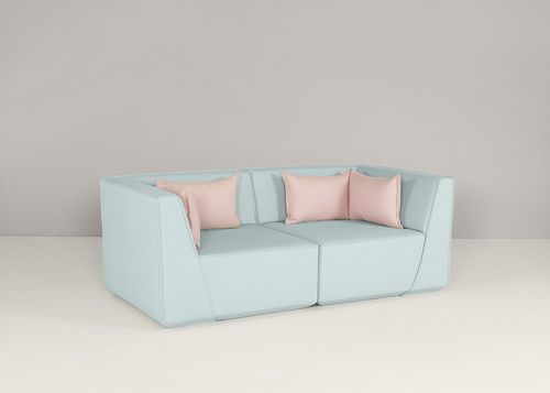 Divano modulare - SK049 - Cubit - contemporaneo / in tessuto / multicolore