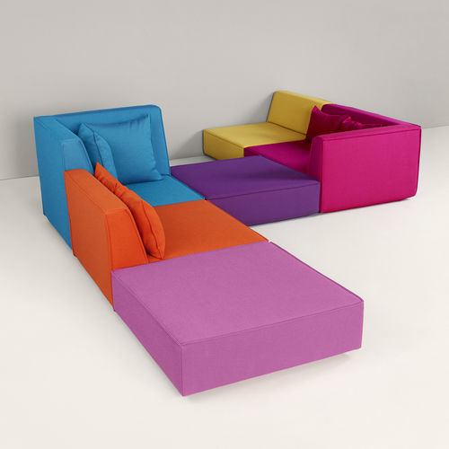 Divano modulare - Cubit - contemporaneo / multicolore / 6 posti