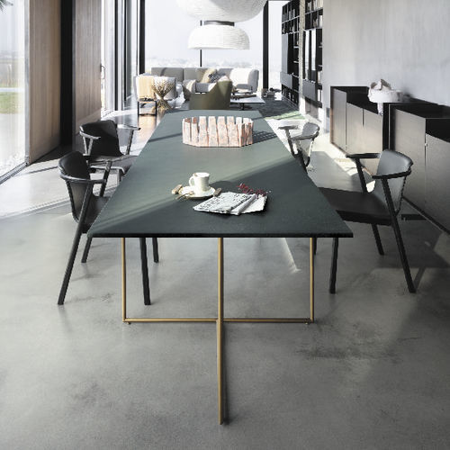 Tavolo contemporaneo - ALAMO - LEMA Home - in laminato / in marmo / con supporto in metallo