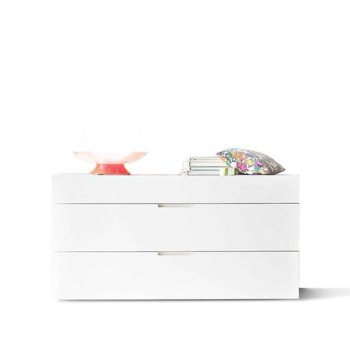 Cassettone contemporaneo - FLIN   - LEMA Home - in legno laccato brillante / in legno laccato opaco / con contenitore